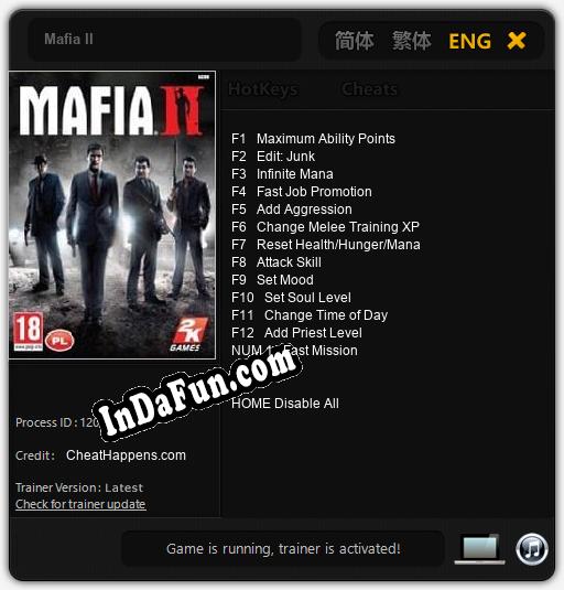 Mafia II: Cheats, Trainer +13 [CheatHappens.com]