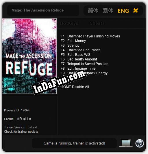 Mage: The Ascension Refuge: Trainer +9 [v1.3]