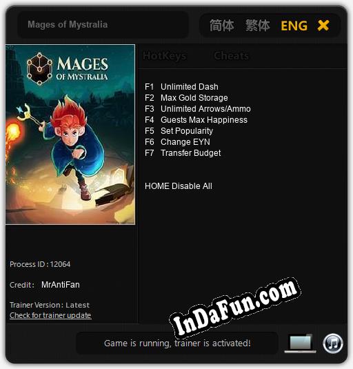 Mages of Mystralia: TRAINER AND CHEATS (V1.0.51)