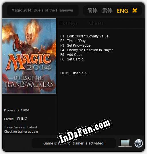 Trainer for Magic 2014: Duels of the Planeswalkers [v1.0.1]
