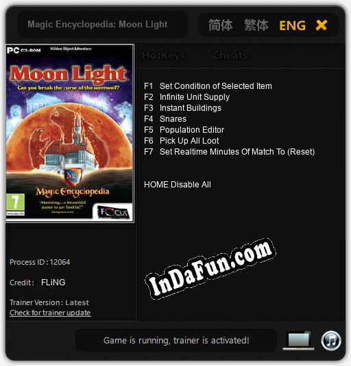 Trainer for Magic Encyclopedia: Moon Light [v1.0.2]