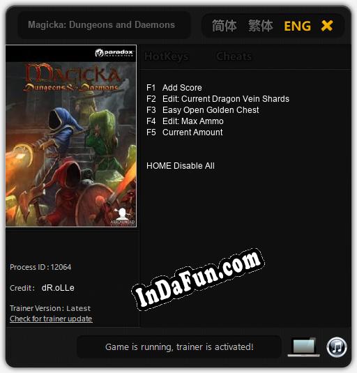 Magicka: Dungeons and Daemons: Trainer +5 [v1.8]