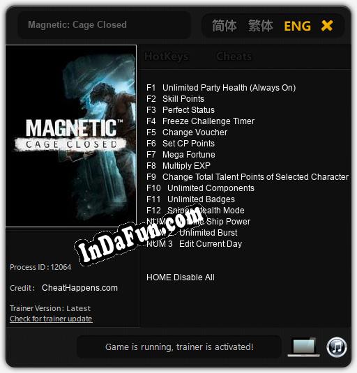 Magnetic: Cage Closed: Trainer +15 [v1.9]