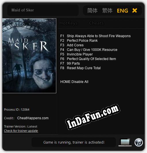 Maid of Sker: Cheats, Trainer +8 [CheatHappens.com]