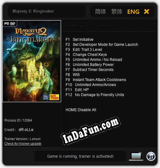 Majesty 2: Kingmaker: TRAINER AND CHEATS (V1.0.15)