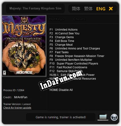 Majesty: The Fantasy Kingdom Sim: Trainer +14 [v1.8]