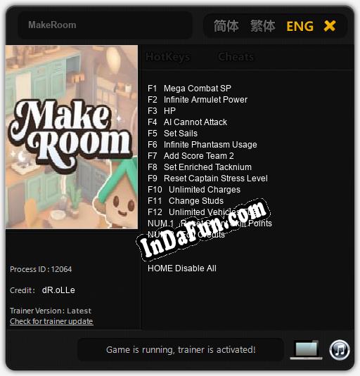 Trainer for MakeRoom [v1.0.1]