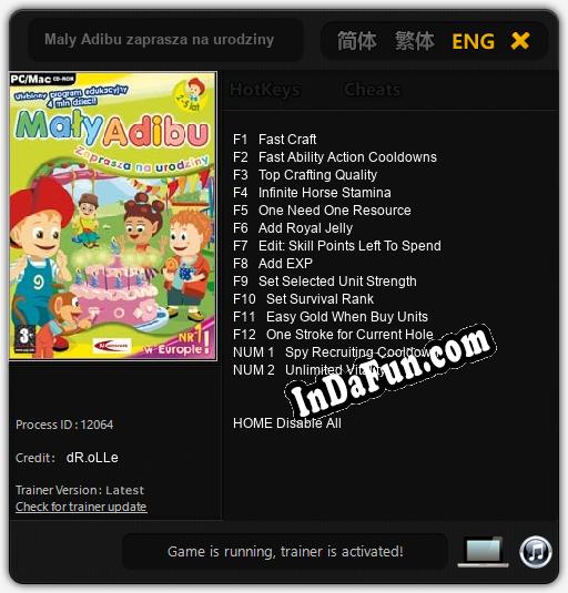 Maly Adibu zaprasza na urodziny: TRAINER AND CHEATS (V1.0.31)