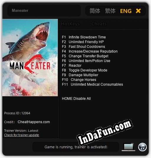 Maneater: Cheats, Trainer +11 [CheatHappens.com]