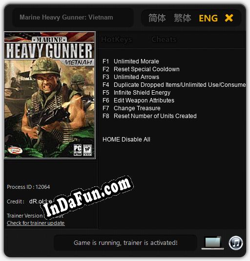 Marine Heavy Gunner: Vietnam: Cheats, Trainer +8 [dR.oLLe]