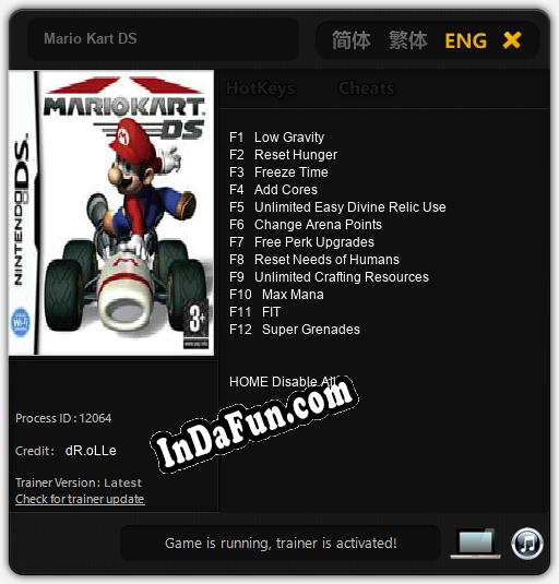 Trainer for Mario Kart DS [v1.0.1]
