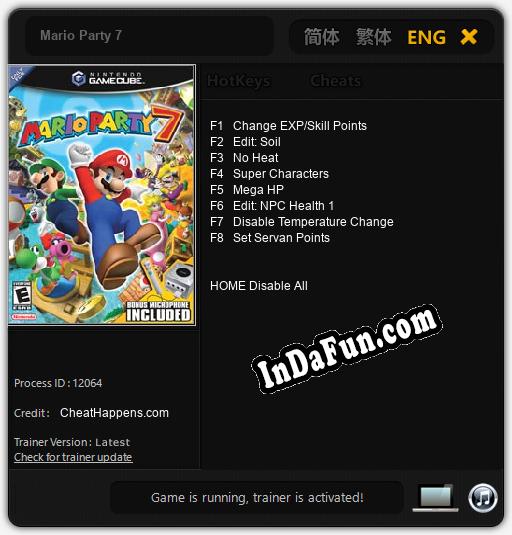 Mario Party 7: Trainer +8 [v1.8]