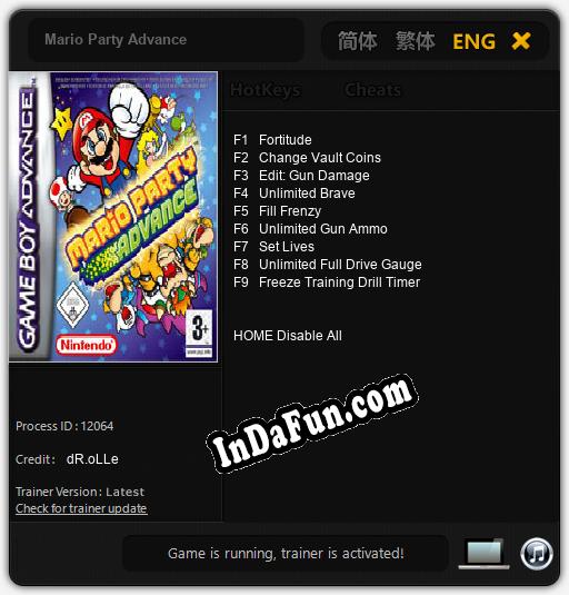 Mario Party Advance: Trainer +9 [v1.5]