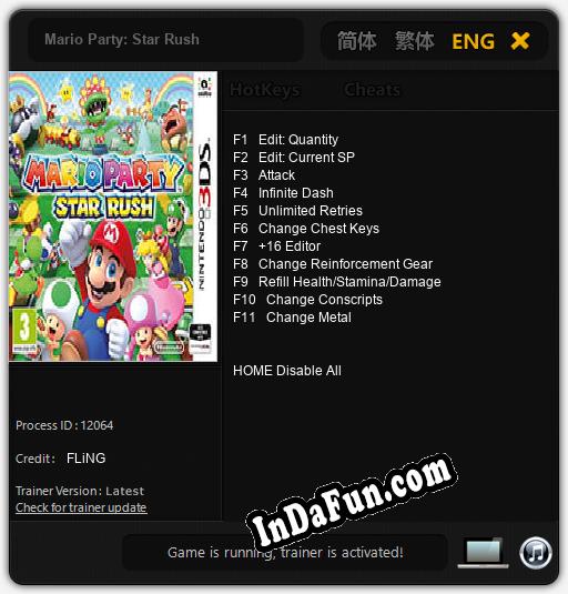 Mario Party: Star Rush: TRAINER AND CHEATS (V1.0.39)