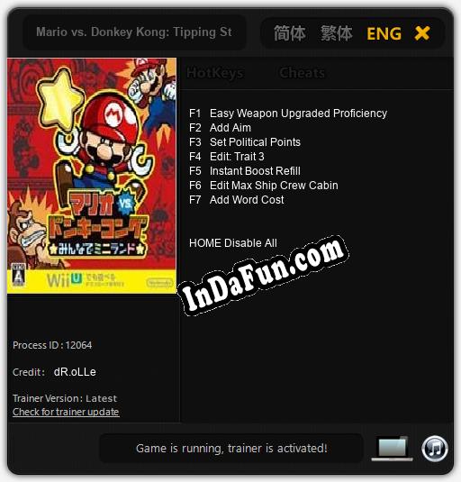 Mario vs. Donkey Kong: Tipping Stars: TRAINER AND CHEATS (V1.0.85)