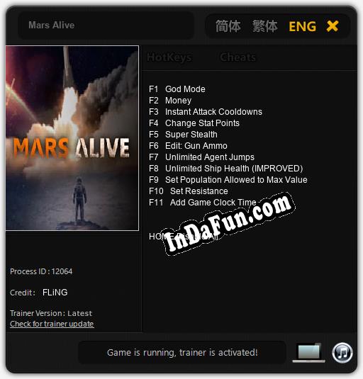 Mars Alive: TRAINER AND CHEATS (V1.0.26)