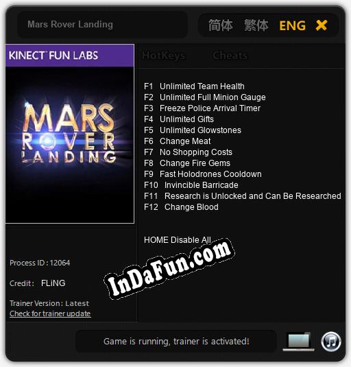 Mars Rover Landing: TRAINER AND CHEATS (V1.0.29)