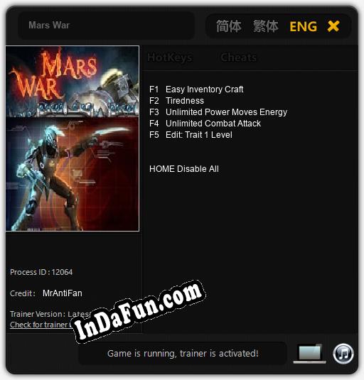 Mars War: Cheats, Trainer +5 [MrAntiFan]