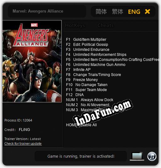 Marvel: Avengers Alliance: Cheats, Trainer +15 [FLiNG]