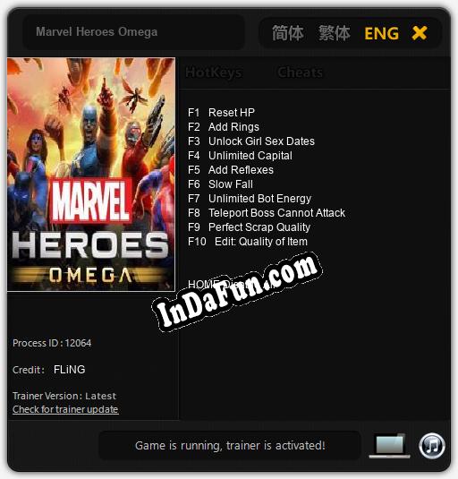 Marvel Heroes Omega: Trainer +10 [v1.5]