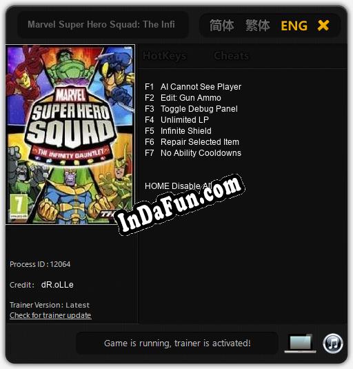 Marvel Super Hero Squad: The Infinity Gauntlet: Cheats, Trainer +7 [dR.oLLe]