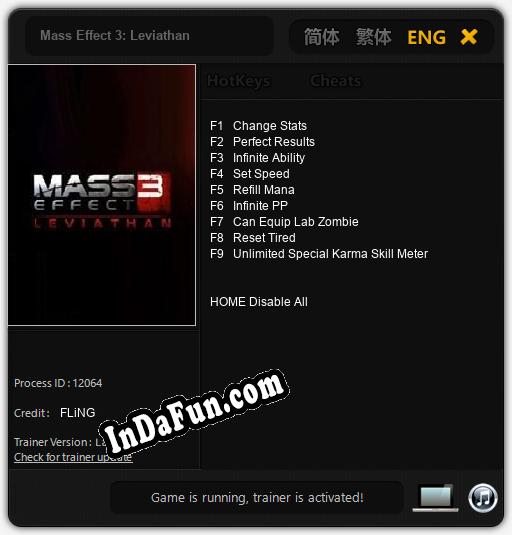 Mass Effect 3: Leviathan: Trainer +9 [v1.4]