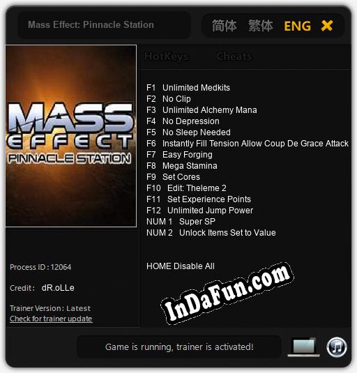 Mass Effect: Pinnacle Station: Trainer +14 [v1.3]