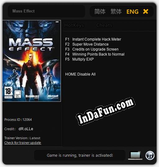 Mass Effect: Trainer +5 [v1.6]