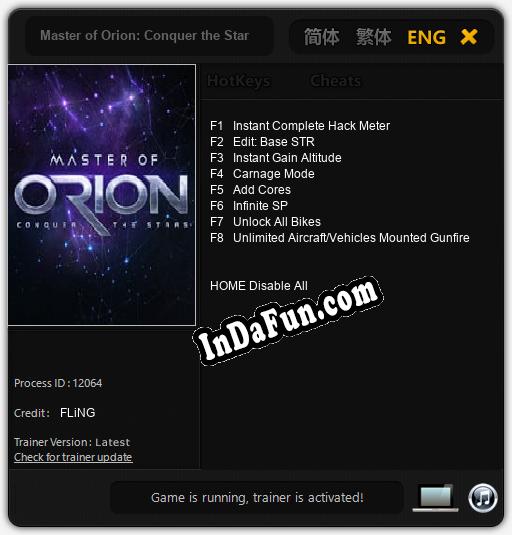 Trainer for Master of Orion: Conquer the Stars [v1.0.3]