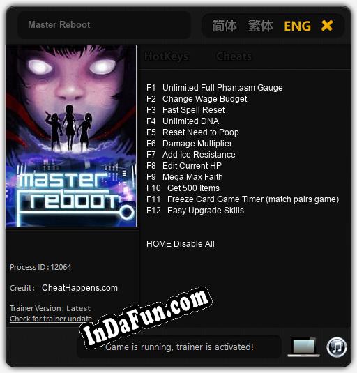 Master Reboot: Cheats, Trainer +12 [CheatHappens.com]