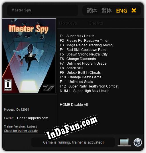 Master Spy: Cheats, Trainer +13 [CheatHappens.com]