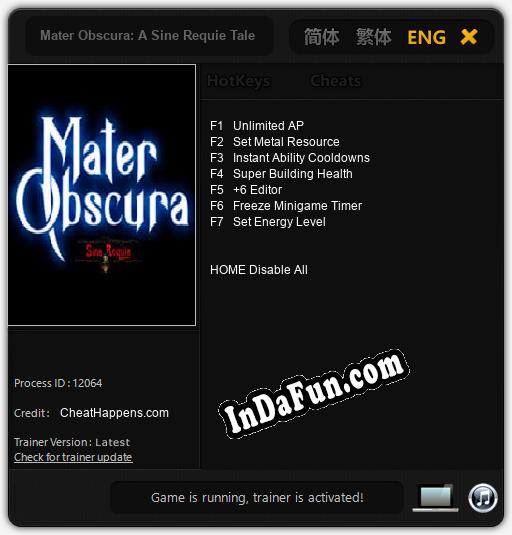 Mater Obscura: A Sine Requie Tale: Trainer +7 [v1.2]