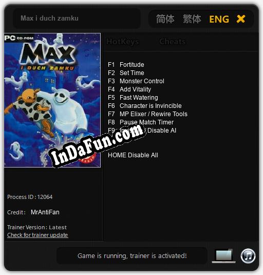 Trainer for Max i duch zamku [v1.0.4]