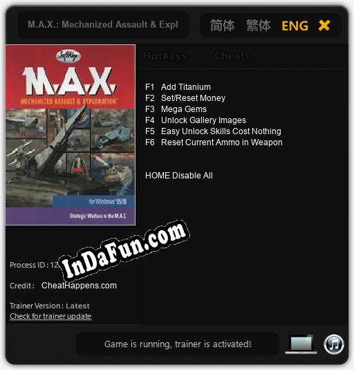 M.A.X.: Mechanized Assault & Exploration: TRAINER AND CHEATS (V1.0.4)