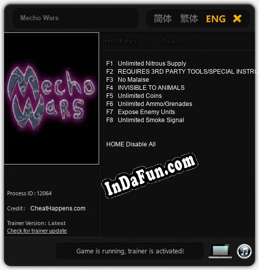 Mecho Wars: TRAINER AND CHEATS (V1.0.40)