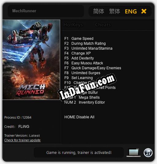 MechRunner: Cheats, Trainer +14 [FLiNG]