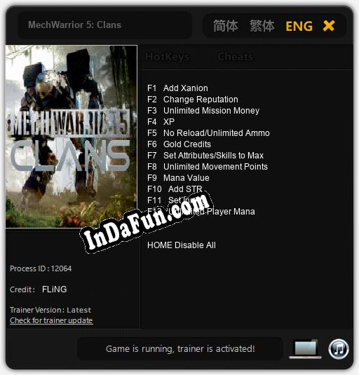 MechWarrior 5: Clans: TRAINER AND CHEATS (V1.0.83)