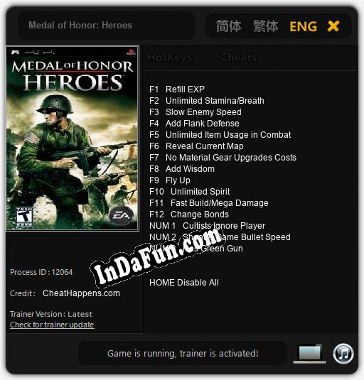 Medal of Honor: Heroes: Cheats, Trainer +15 [CheatHappens.com]