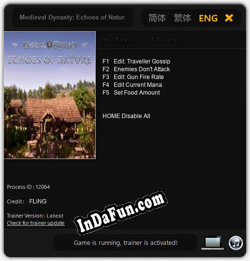 Trainer for Medieval Dynasty: Echoes of Nature [v1.0.5]