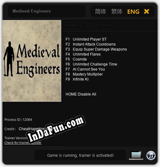 Medieval Engineers: Cheats, Trainer +9 [CheatHappens.com]