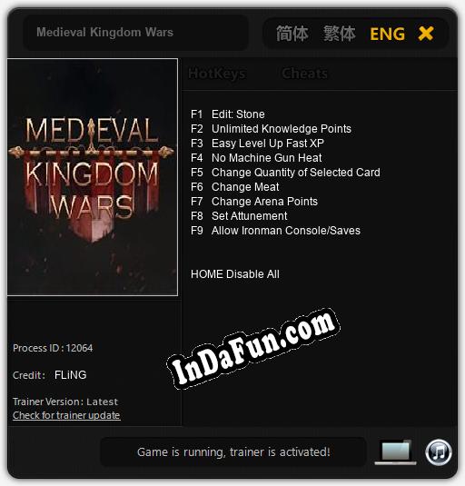 Trainer for Medieval Kingdom Wars [v1.0.6]