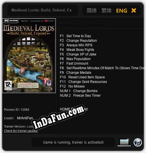 Medieval Lords: Build, Defend, Expand: Cheats, Trainer +14 [MrAntiFan]