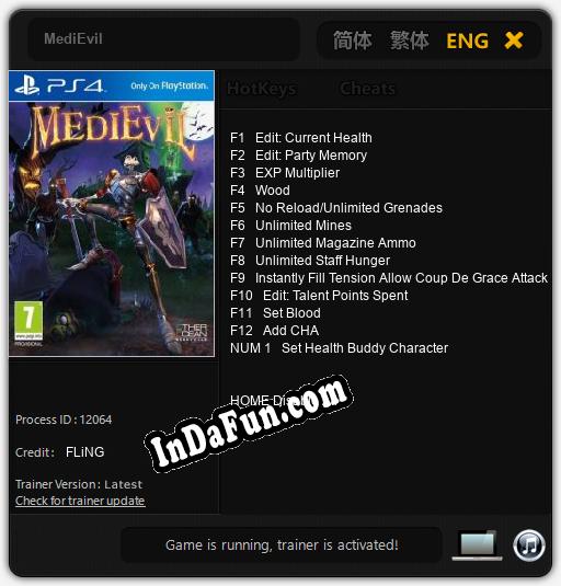 MediEvil: TRAINER AND CHEATS (V1.0.92)