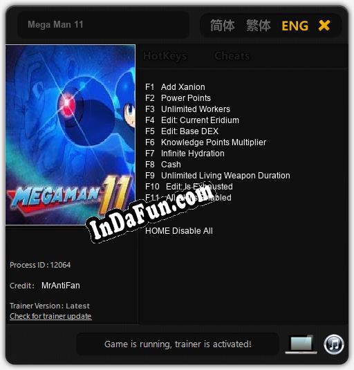 Trainer for Mega Man 11 [v1.0.1]