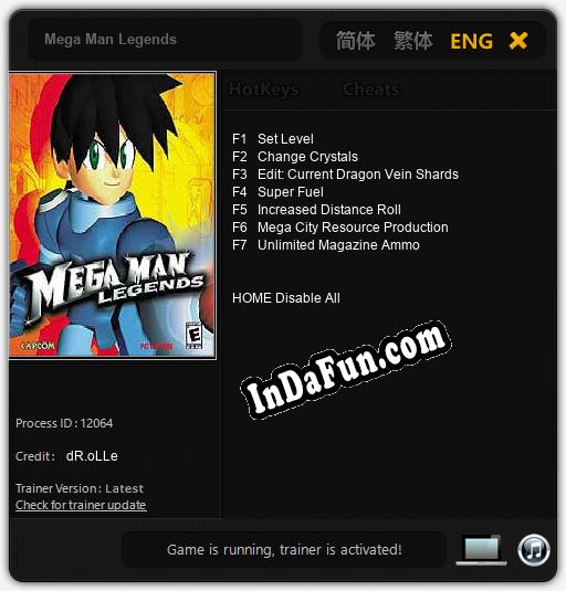 Trainer for Mega Man Legends [v1.0.4]