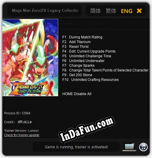 Trainer for Mega Man Zero/ZX Legacy Collection [v1.0.7]