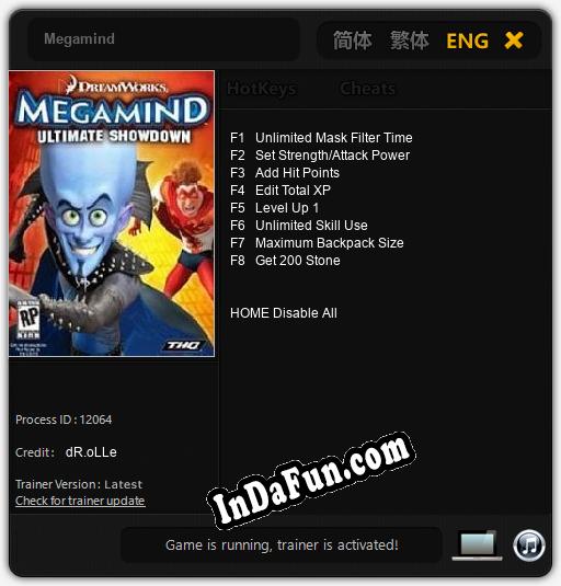 Megamind: Trainer +8 [v1.3]