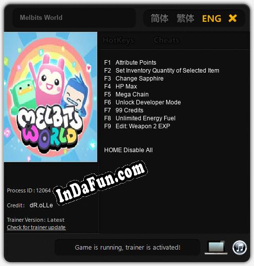 Melbits World: Cheats, Trainer +9 [dR.oLLe]