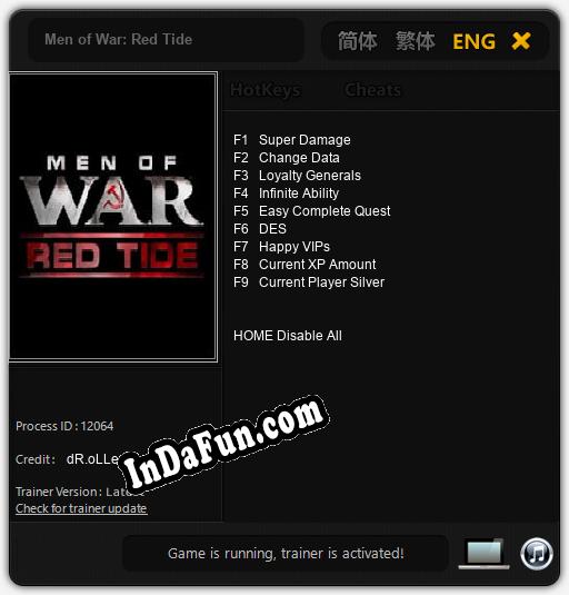 Men of War: Red Tide: Cheats, Trainer +9 [dR.oLLe]