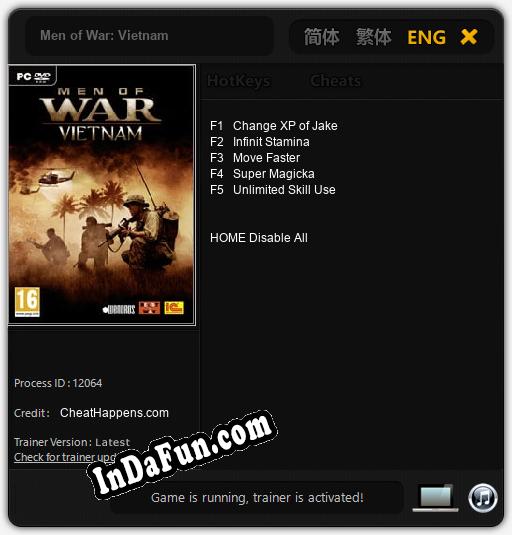 Men of War: Vietnam: TRAINER AND CHEATS (V1.0.68)